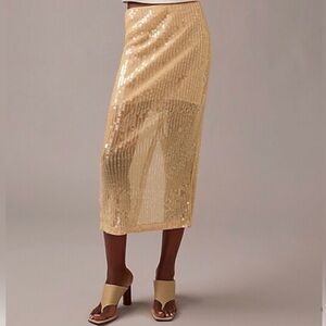 J. Crew Collection Layered Sequin Midi Skirt Size 6